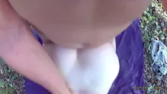 Redare Brunetă PAWG în aer liber POV dracu cu o esperma mare