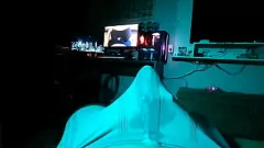 Three Vibrators for an Explosive Clothed Masturbation Session